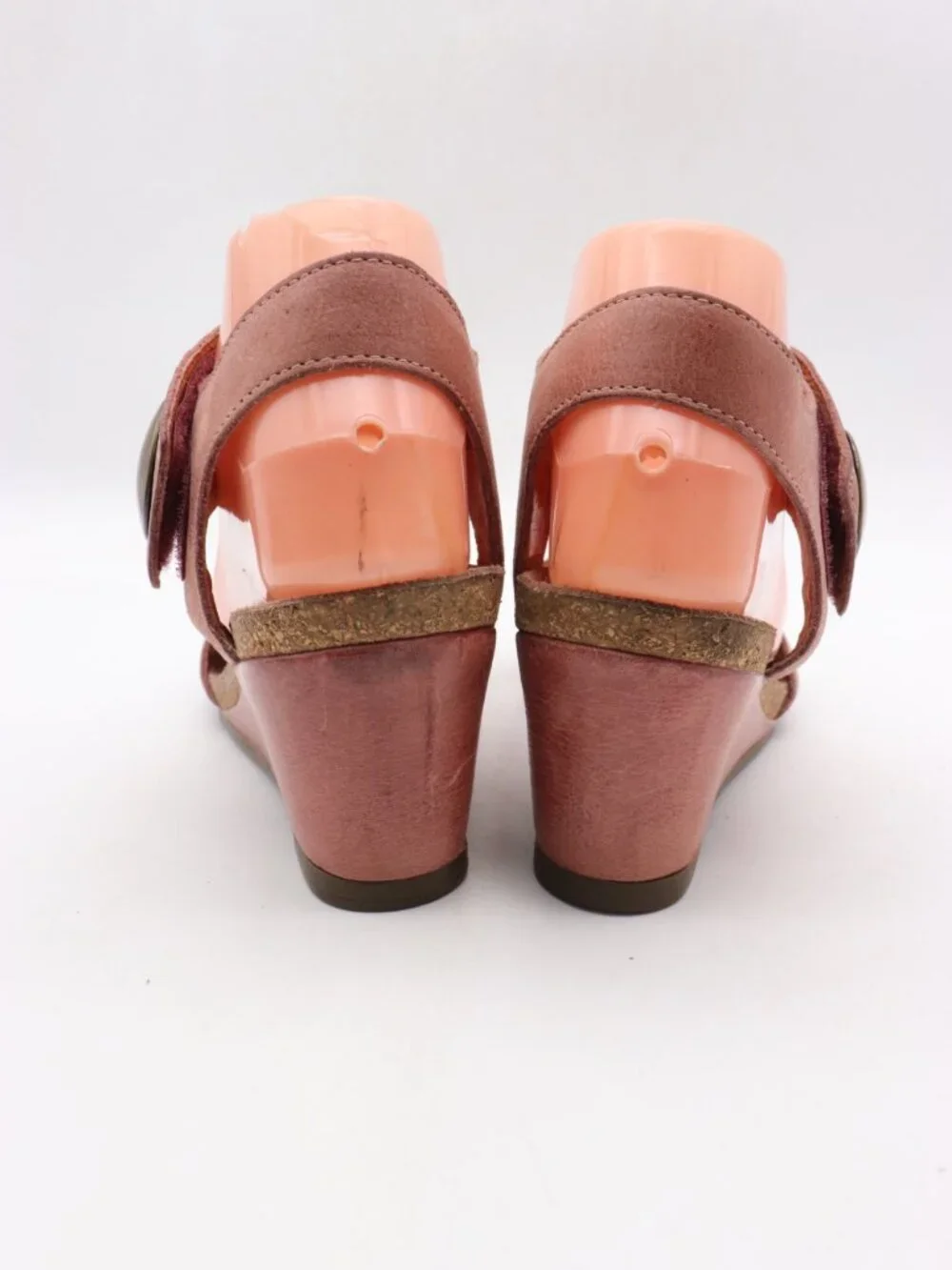 Taos Sandals Medallion Pink Leather Women's EU 37 Wedge Comfort Casual Shoes